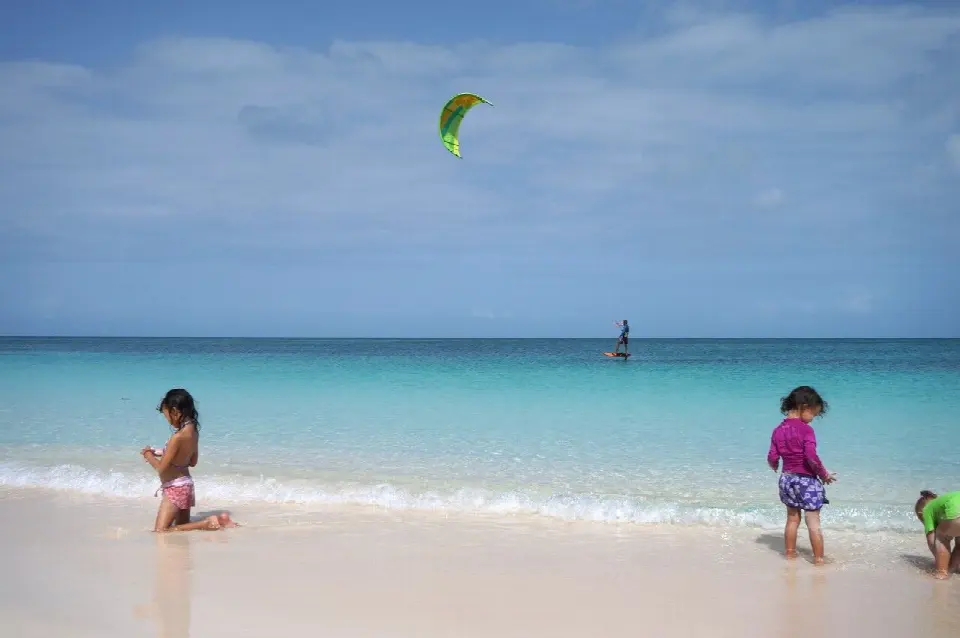 Barbuda, kite & famille